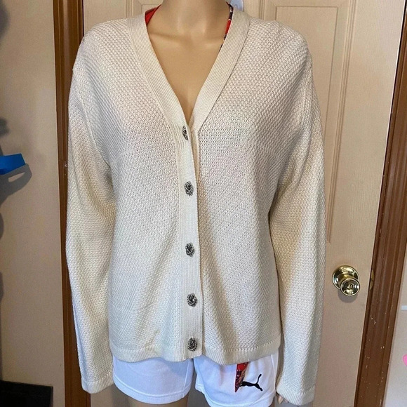 Karen Scott Sweaters - Karen Scott Wool Blend Women Sweater/Cardigan Size M